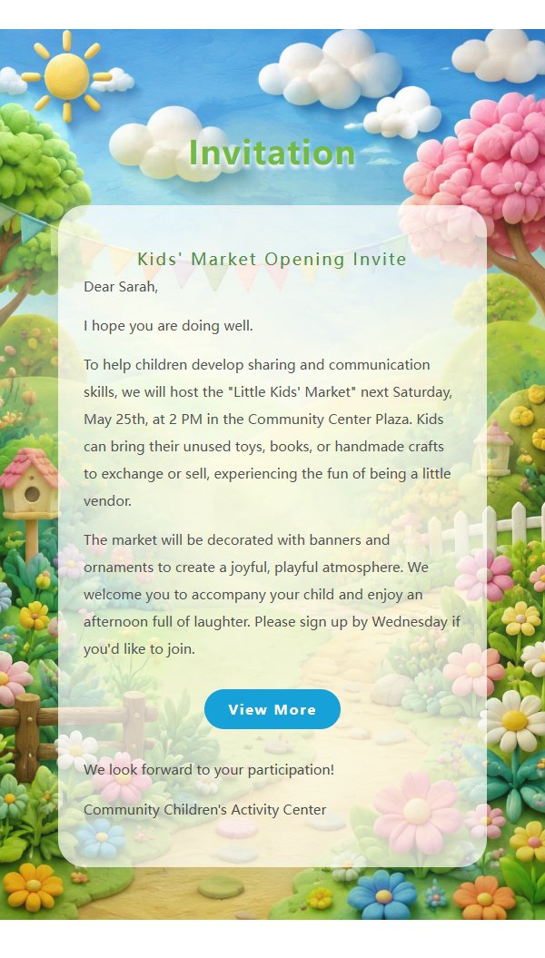 Sunny Garden Family Invitation 2
