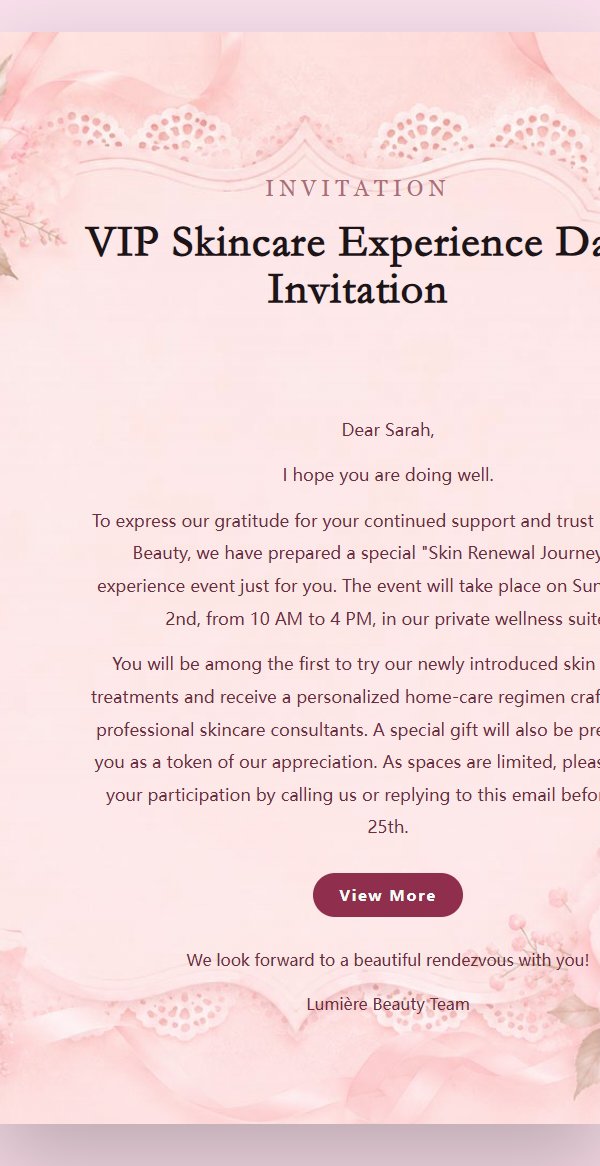 Pink Lavender Beauty Salon Invitation 2