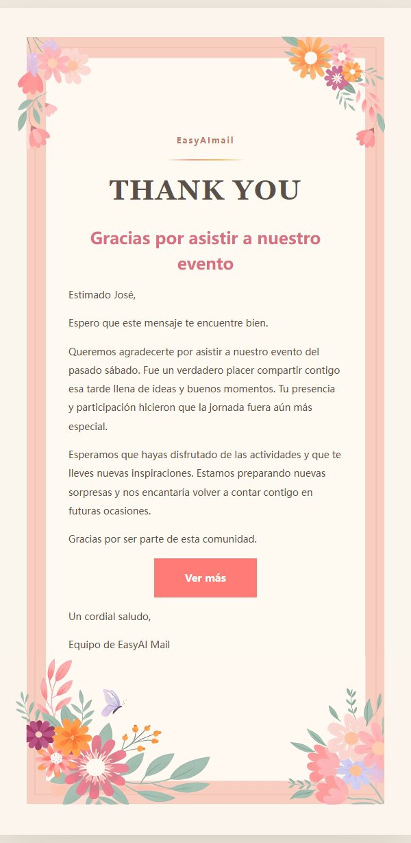 Agradecimiento Suave con Marco Floral Rosa 2