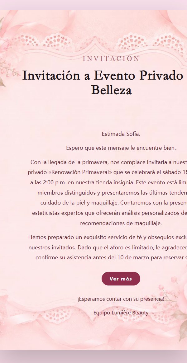 Invitación Elegante a Salón de Belleza