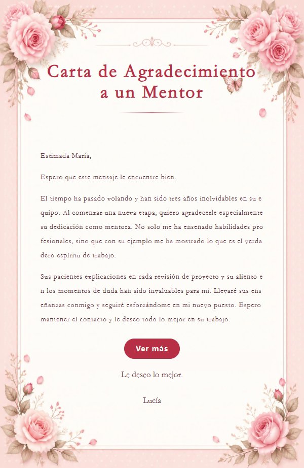 Carta de Despedida con Rosas Rosadas 2
