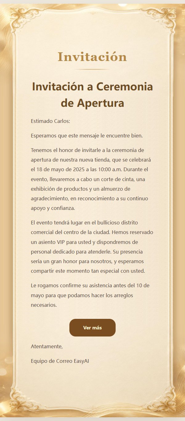 Invitación Dorada Elegante