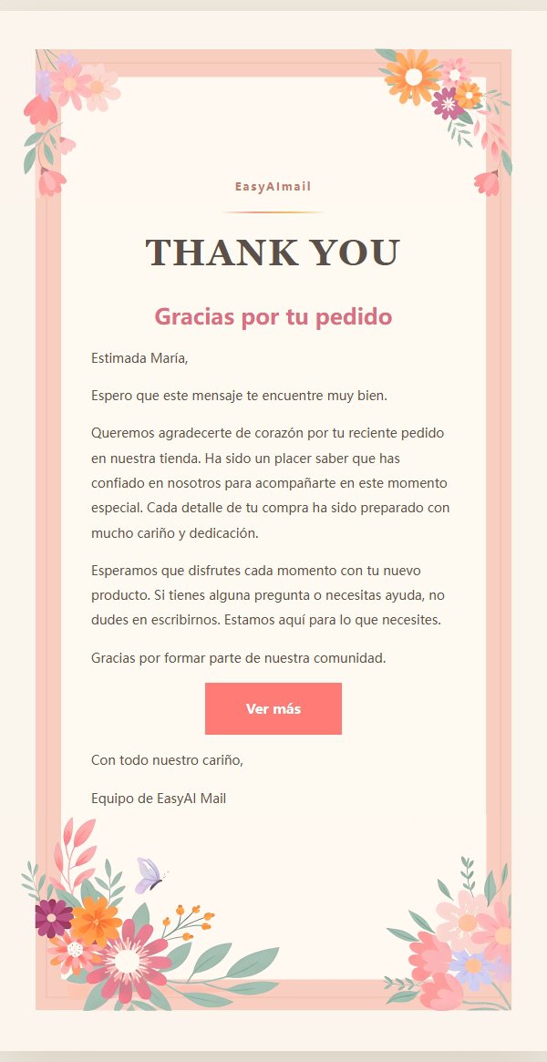 Agradecimiento Suave con Marco Floral Rosa