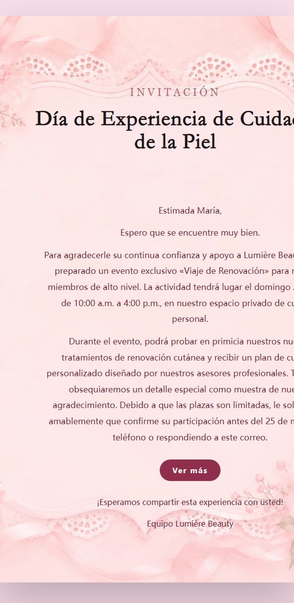 Invitación Elegante a Salón de Belleza 2
