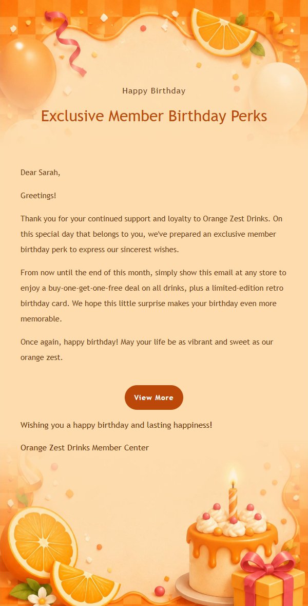 Orange Fizz Birthday Party 2