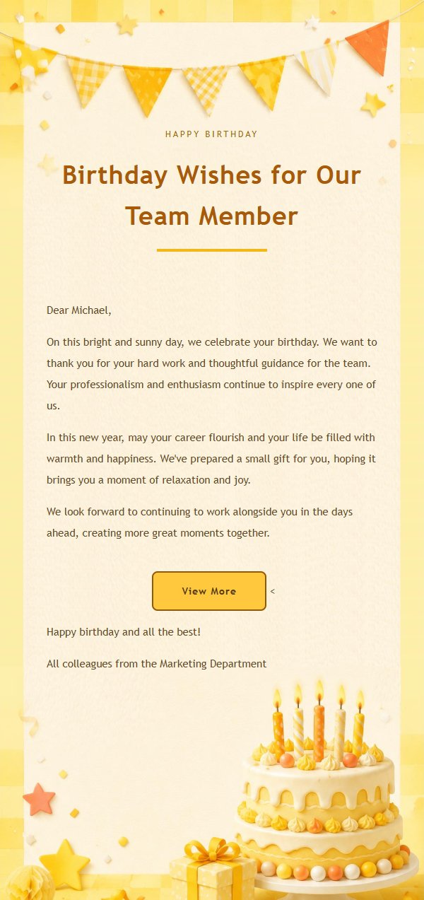 Sunny Paper-Texture Birthday Party Card 2