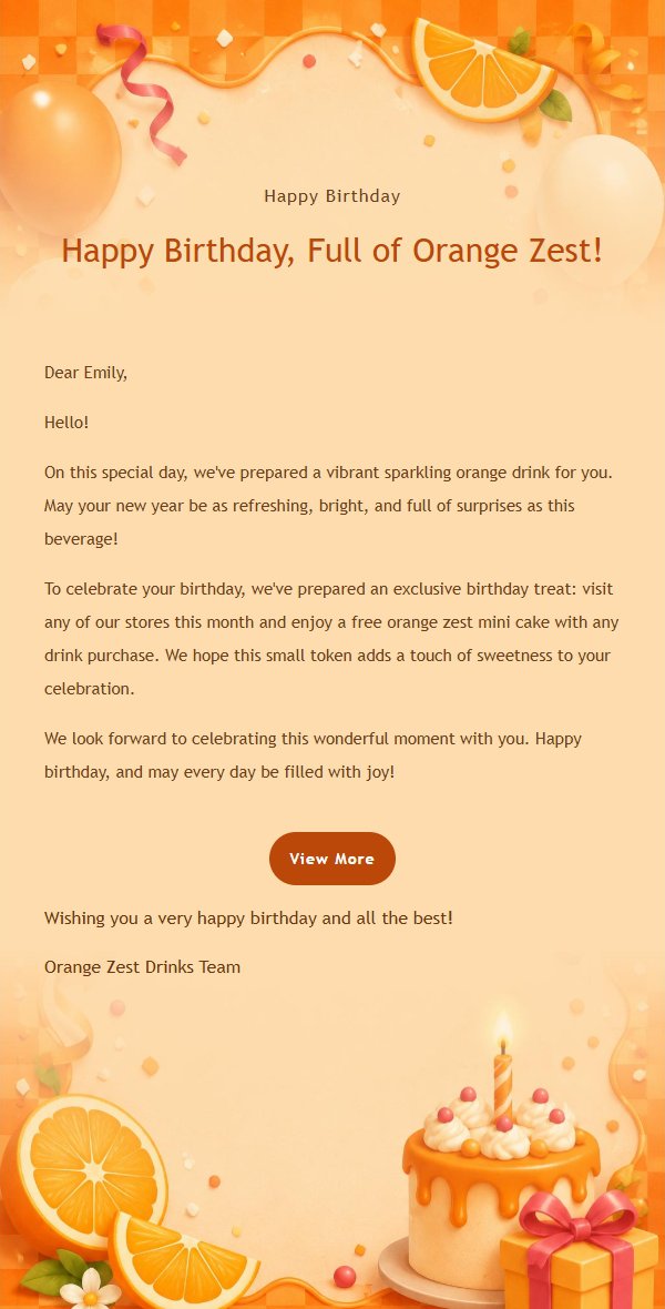 Orange Fizz Birthday Party