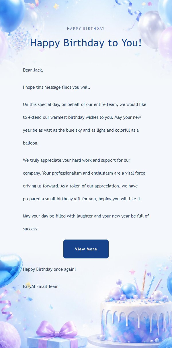 Blue Balloon Birthday Celebration