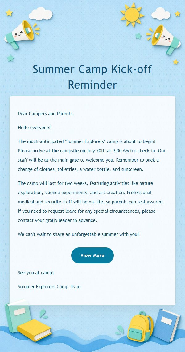 Blue & Yellow Playful Holiday Notice 2