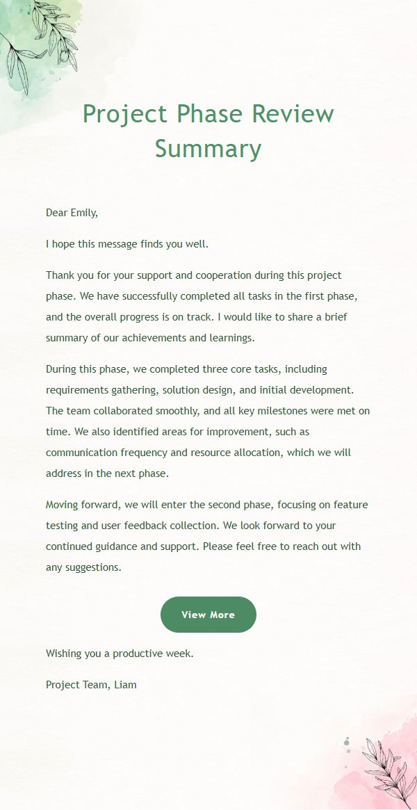 Green Pink Watercolor Versatile Email Template