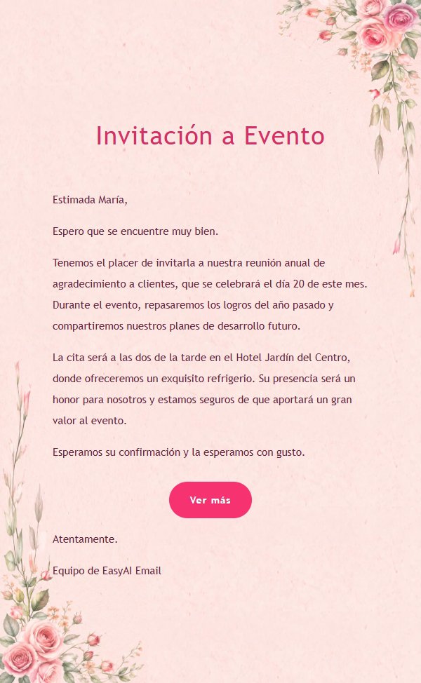 Carta de Saludo General con Rosas Rosadas 2