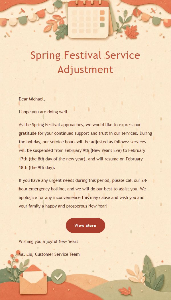 Coral Sunshine Holiday Notice 2
