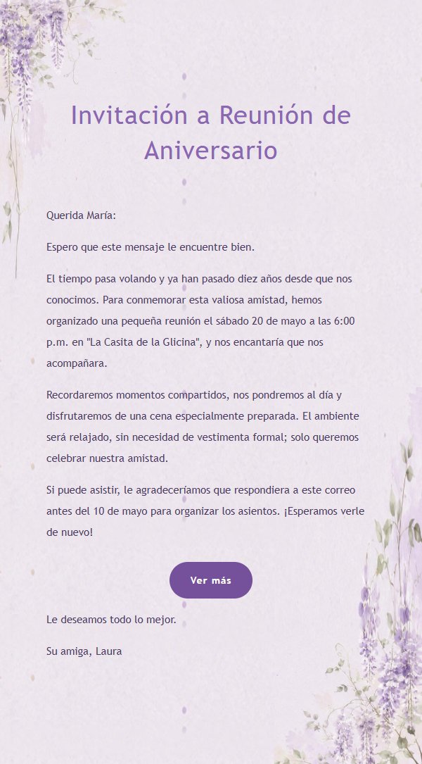 Invitación Elegante de Glicina 2
