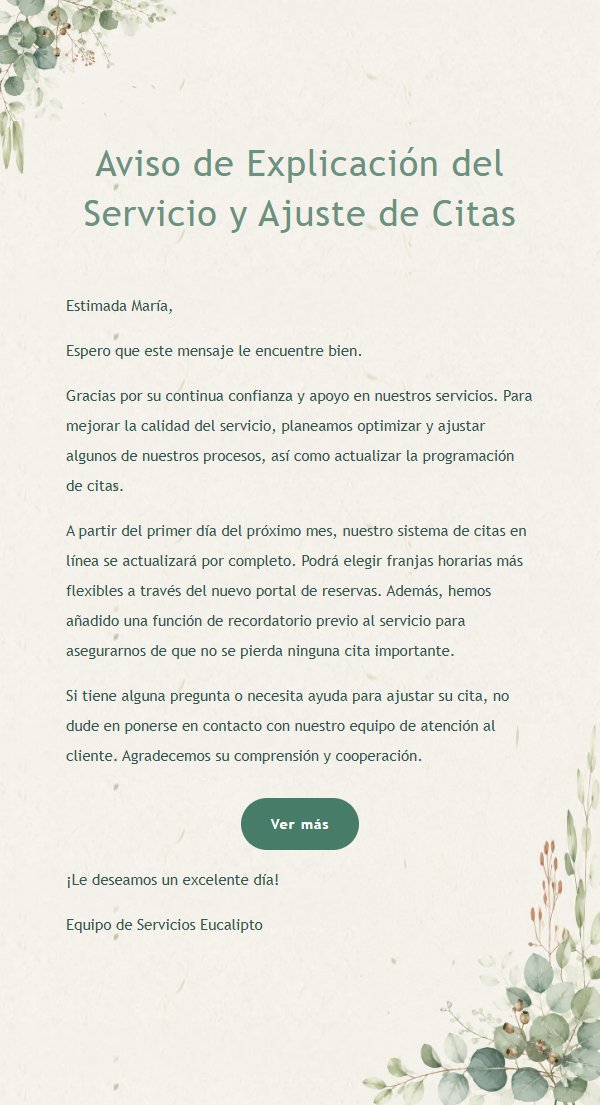 Aviso General Fresco de Eucalipto