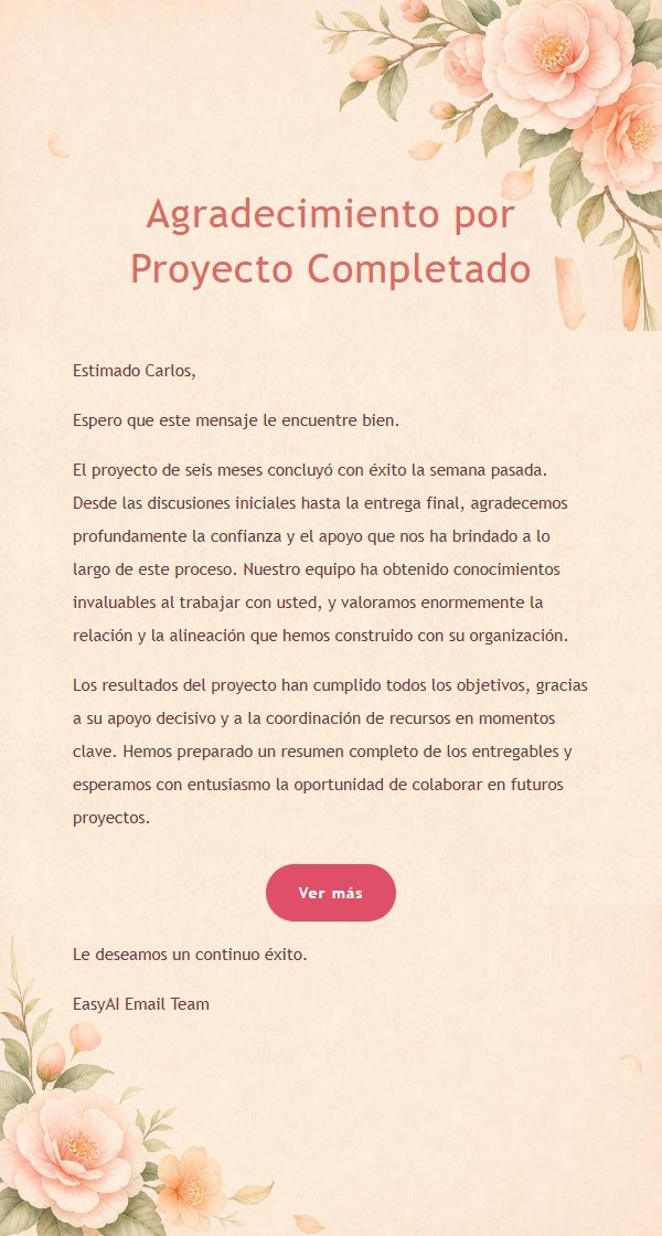 Carta de Agradecimiento Floral Durazno y Camelia