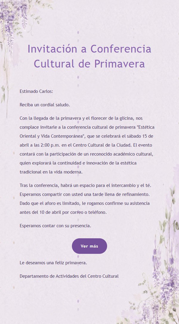 Invitación Elegante de Glicina