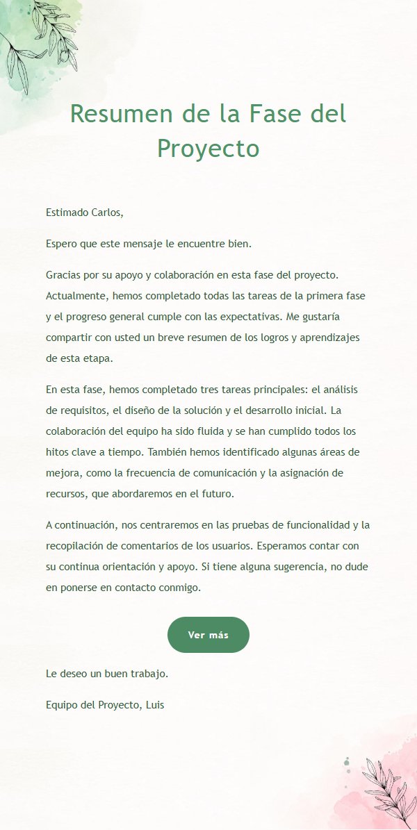 Plantilla de Correo Acuarela Verde y Rosa