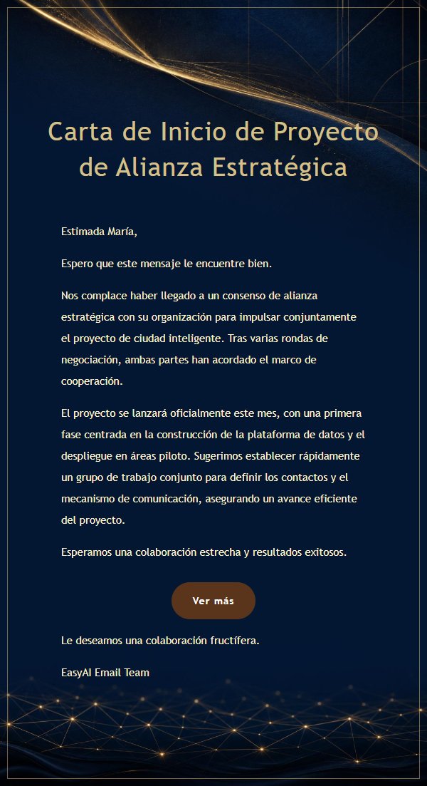 Carta de Colaboración Azul Marino y Dorado 2