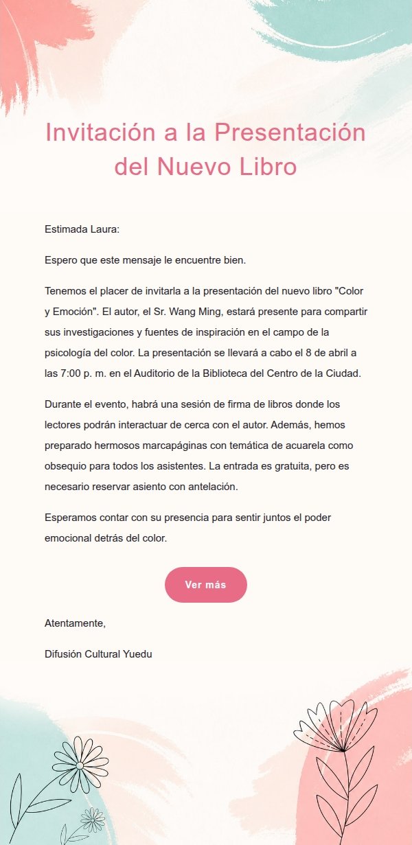 Plantilla de Correo Multiescena con Pinceladas de Coral y Cian 2