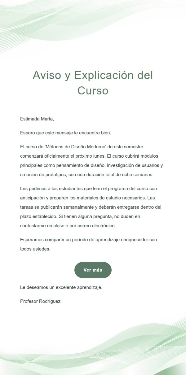 Plantilla de Correo Multiuso con Ondas Menta 2