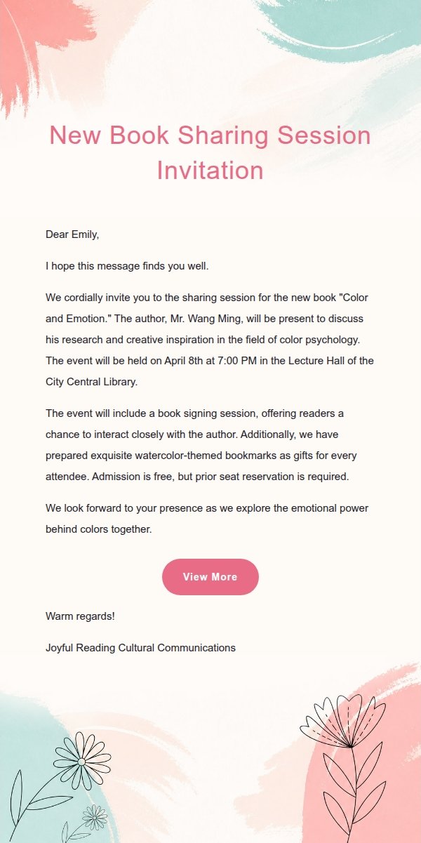 Coral Teal Brushstroke Multi-Purpose Email Template 2