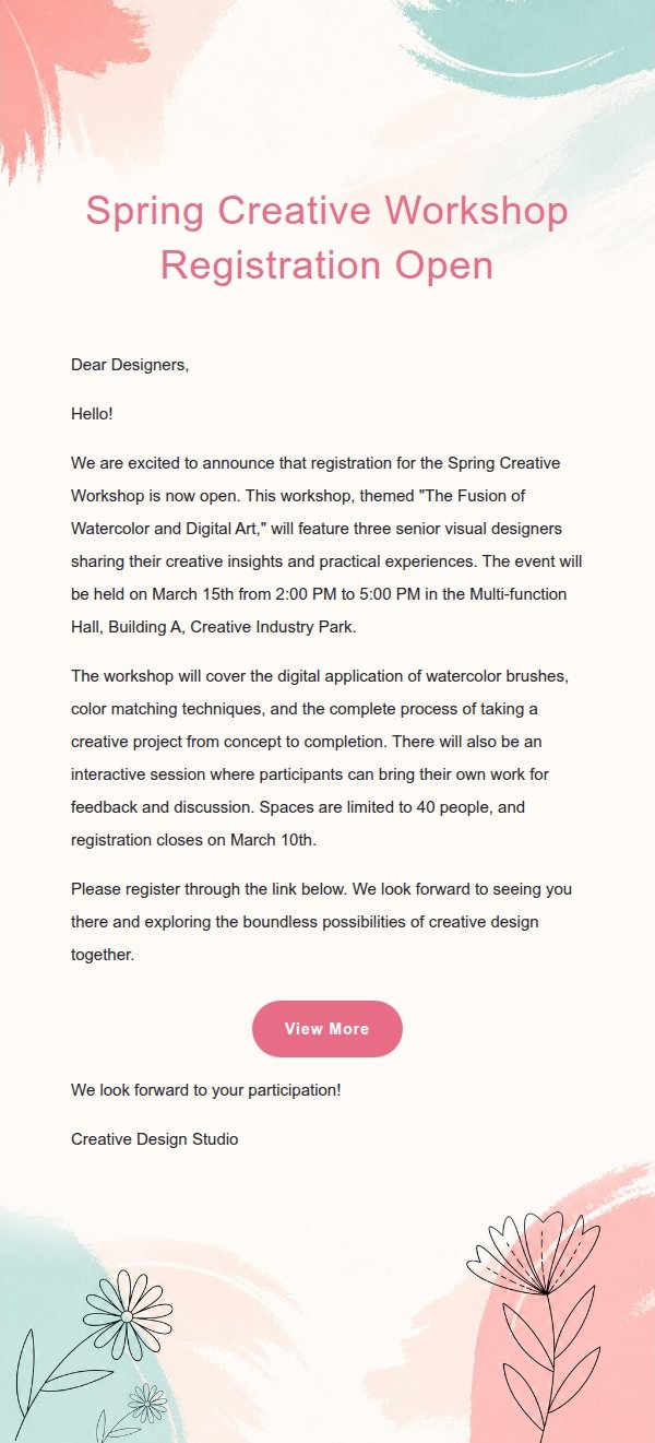 Coral Teal Brushstroke Multi-Purpose Email Template