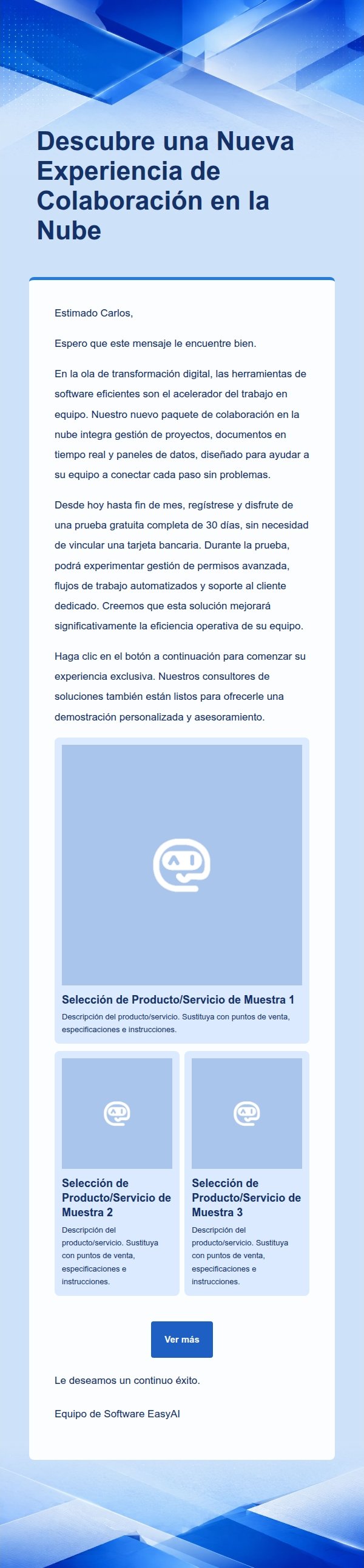 Correo de Promoción de Software Cobalto