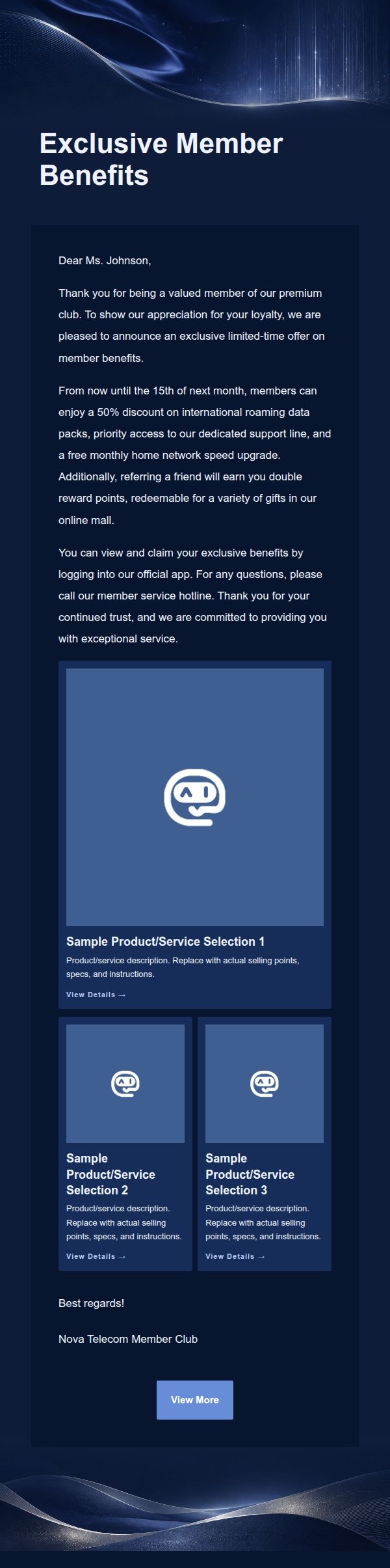 Sapphire Silver Premium Plan Promotional Email 2