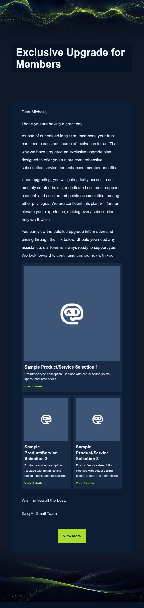 Navy Lime Subscription Box Marketing Email 2