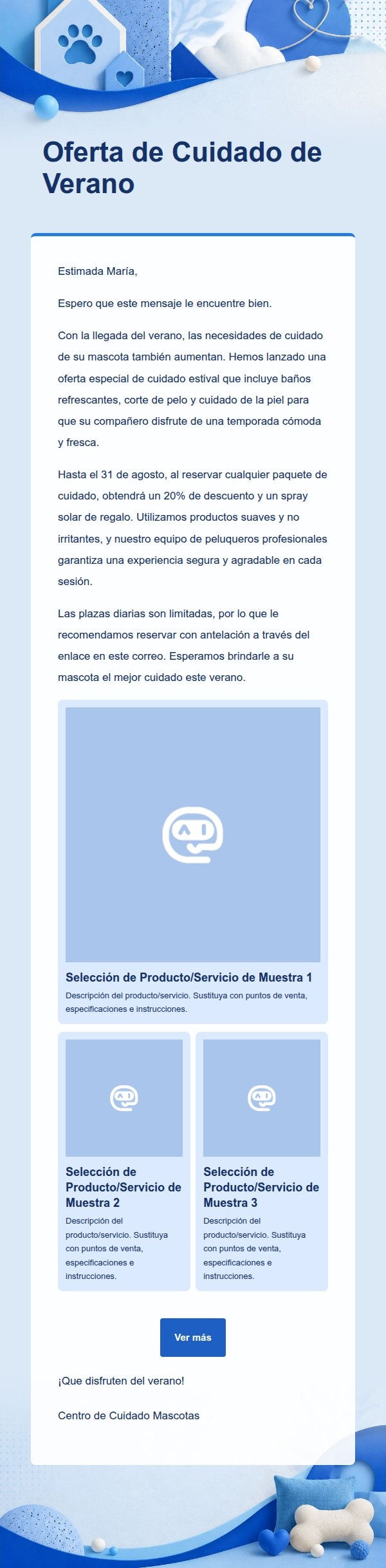 Campaña de Mascotas Moderna en Azul Cobalto