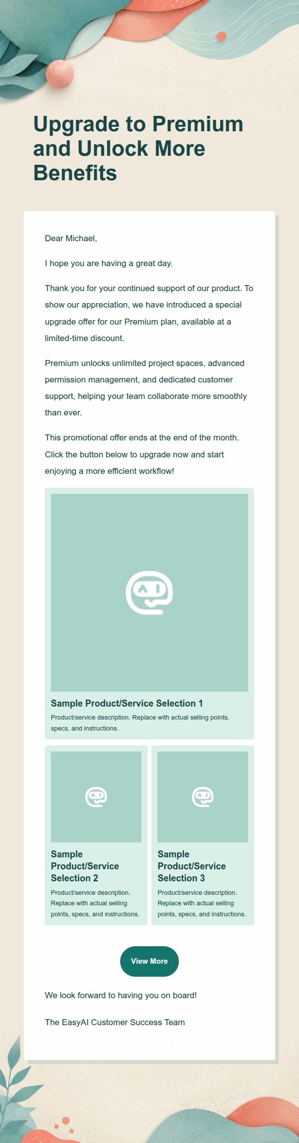 Teal Coral Vibrant SaaS Marketing Email 2