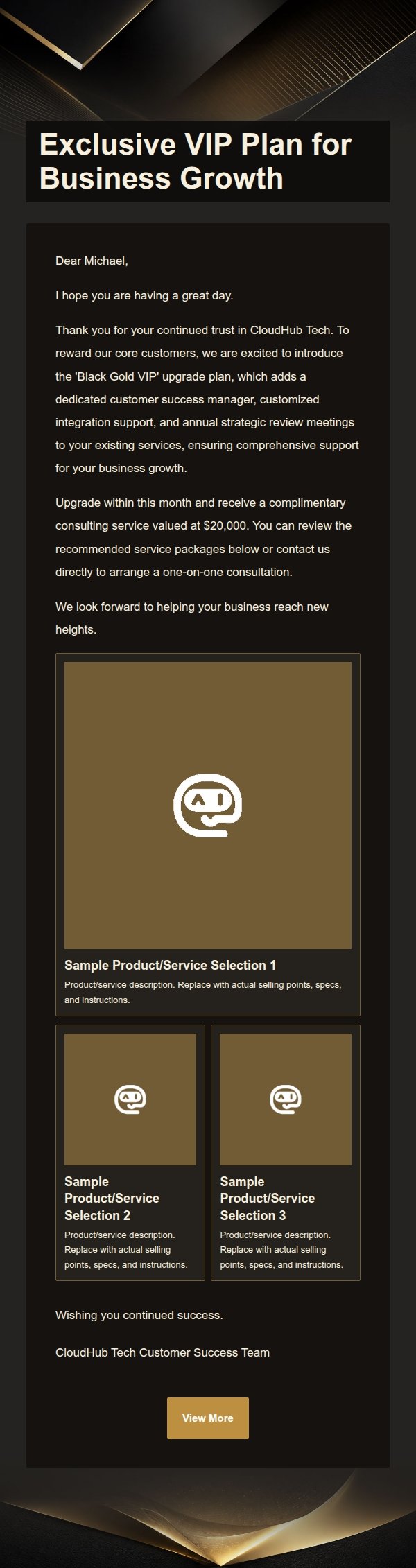 Black & Gold Premium Software Marketing Email 2