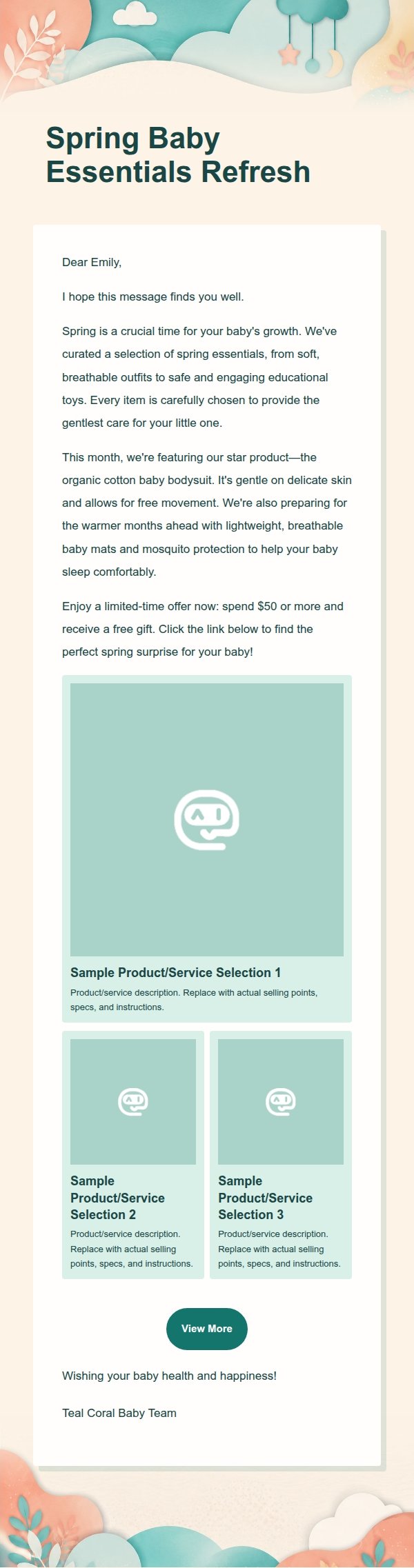 Teal Coral Baby & Family Product Showcase