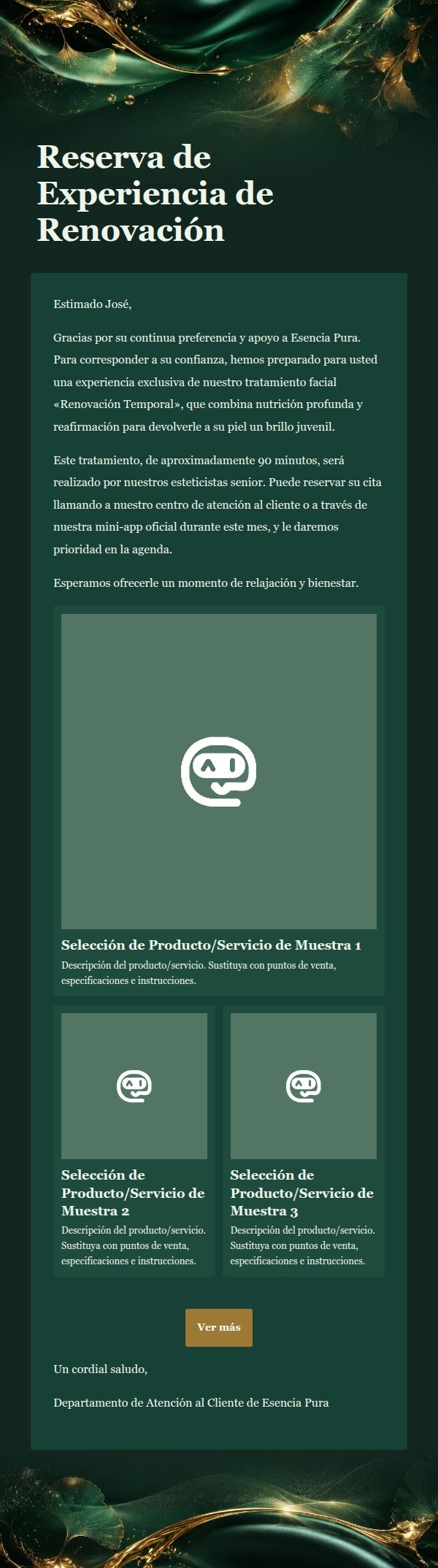 Invitación de Lujo de Belleza Esmeralda 2