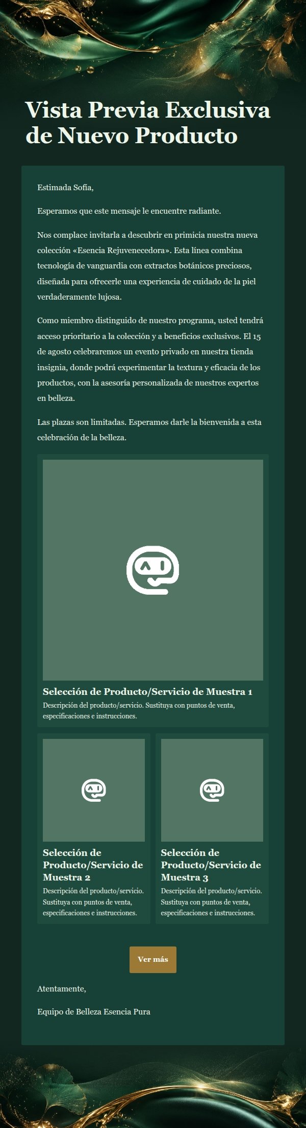 Invitación de Lujo de Belleza Esmeralda
