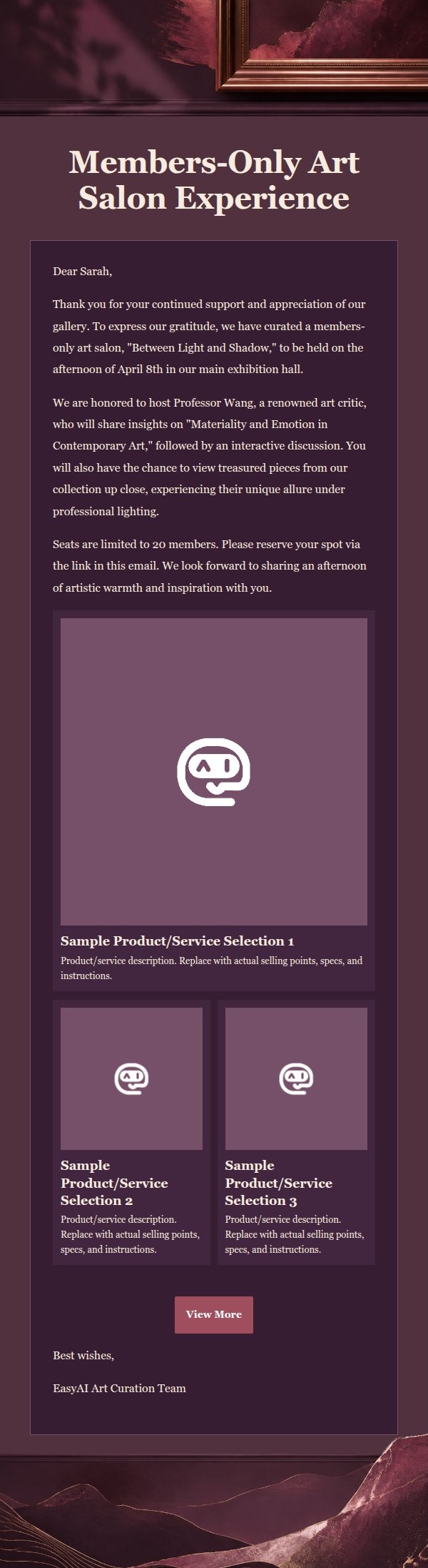 Plum Art Exhibition Premium Invitation 2