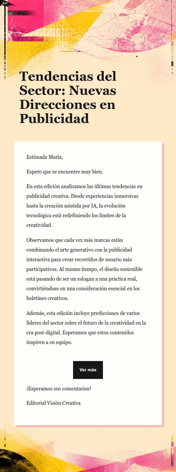 Boletín Creativo Magenta y Amarillo 2