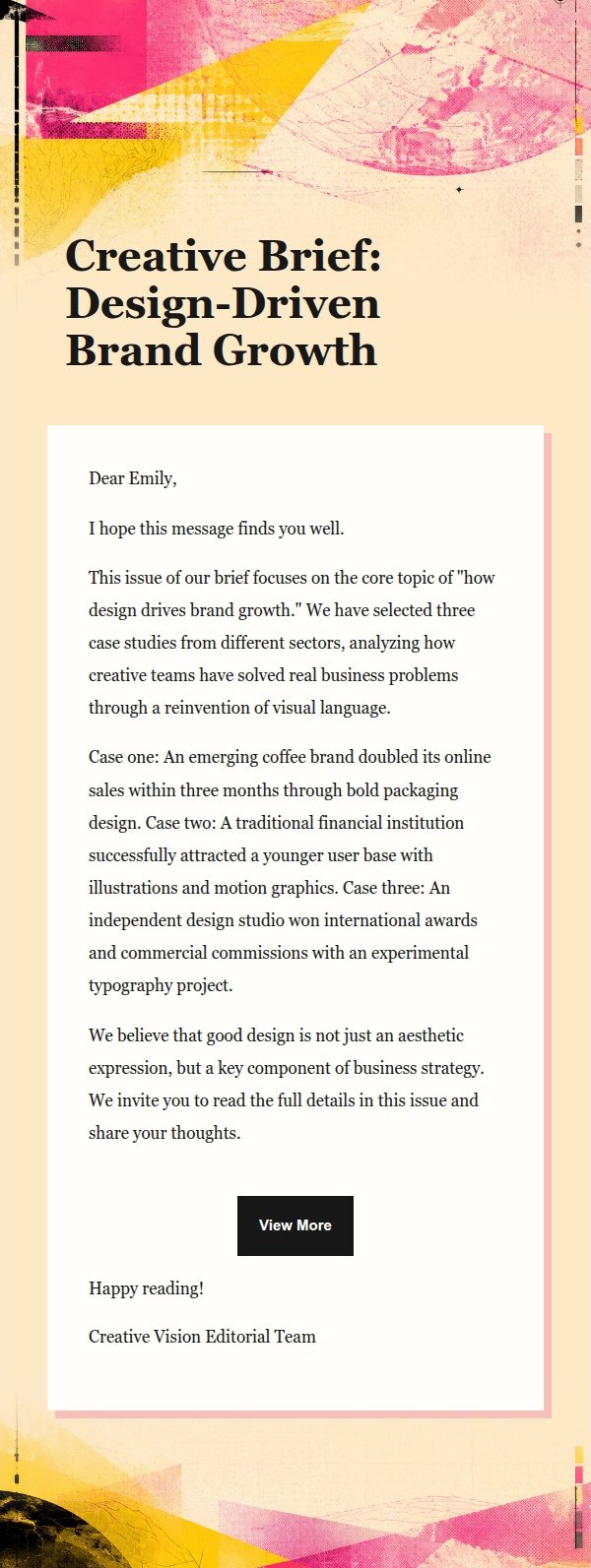 Magenta &amp; Yellow Creative Brief