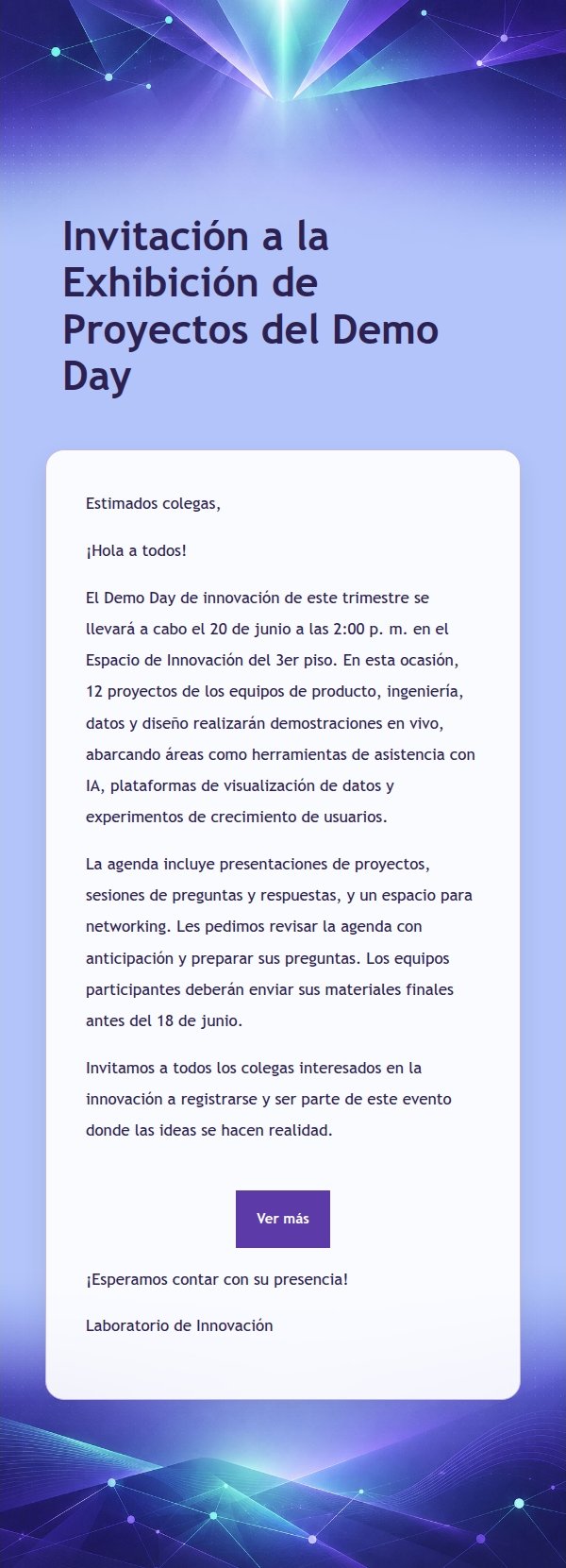 Aviso de Demo Day Violeta Innovador