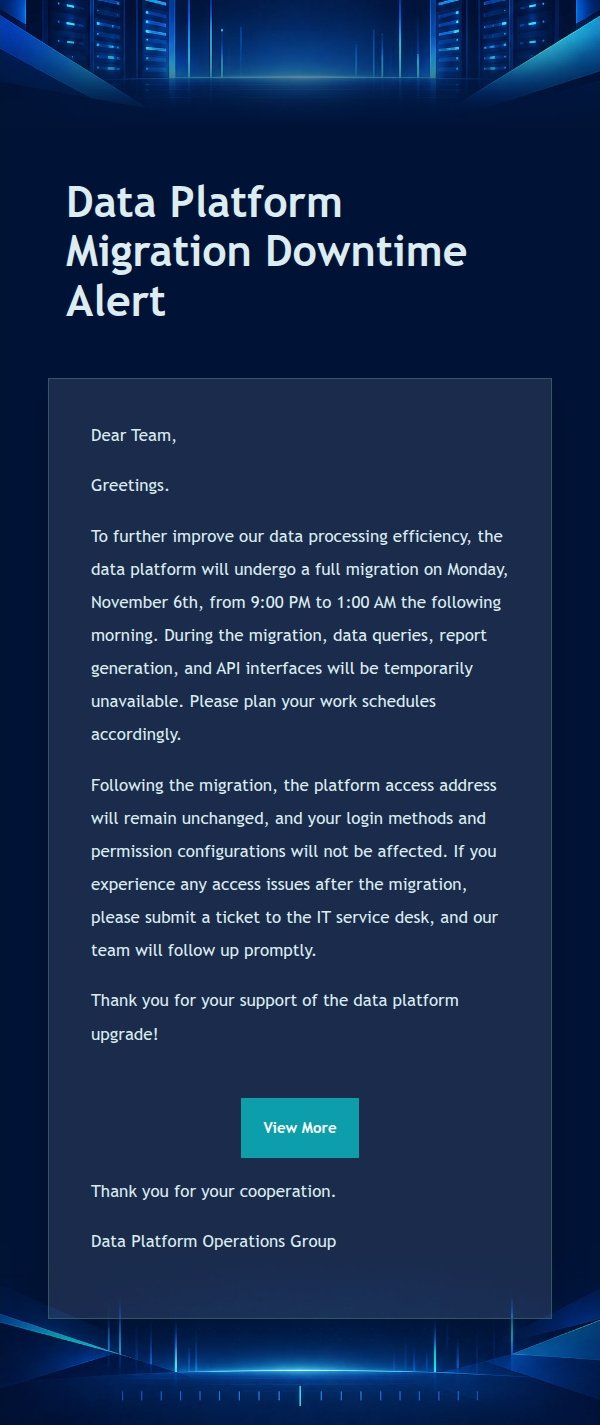 Midnight Blue System Maintenance Alert 2