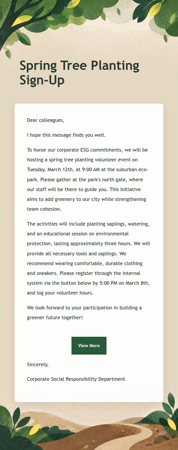 Forest Green Community Action Call