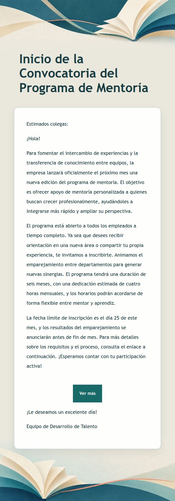 Programa de Mentoría con Estilo Verde Esmeralda