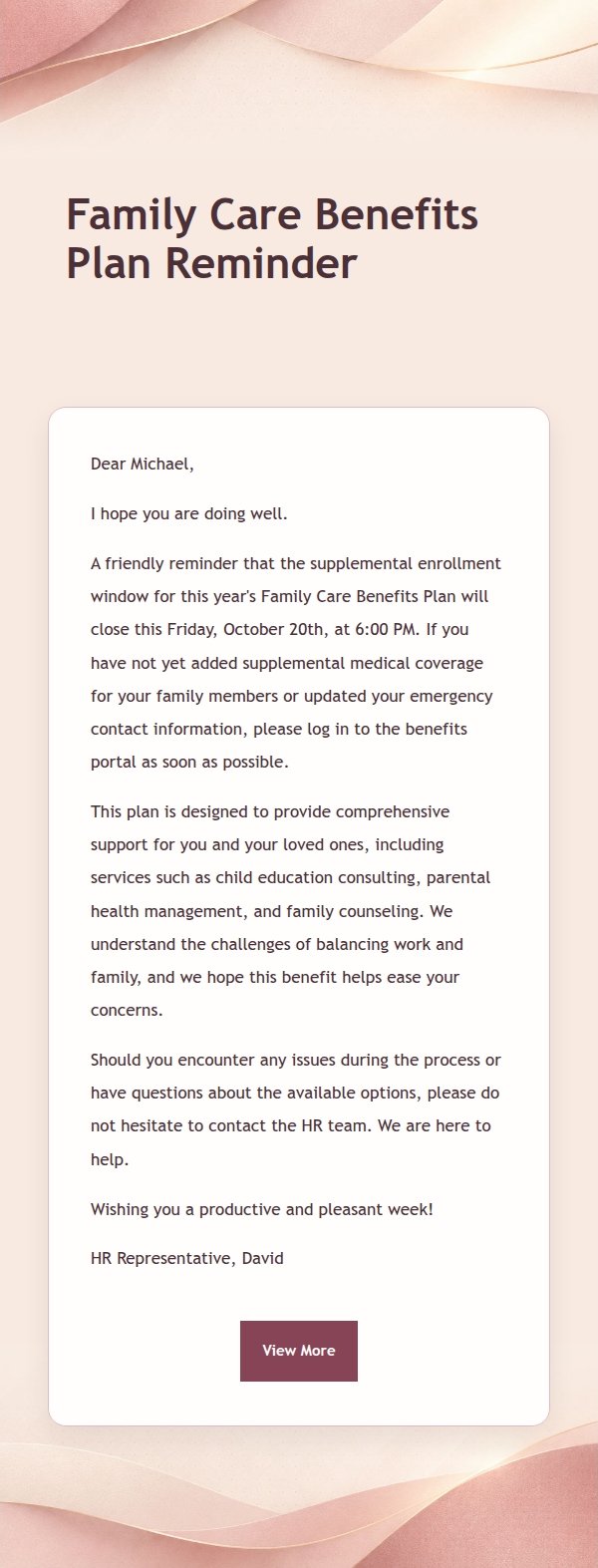 Rose Ivory Employee Benefits Enrollment Notice 2
