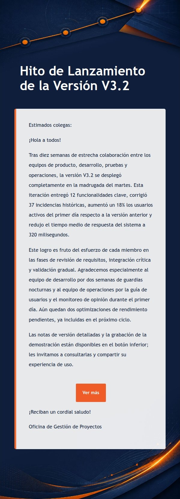 Hito de Proyecto Naranja y Azul Marino