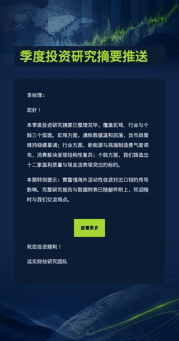深蓝酸橙市场信号财经简报 2