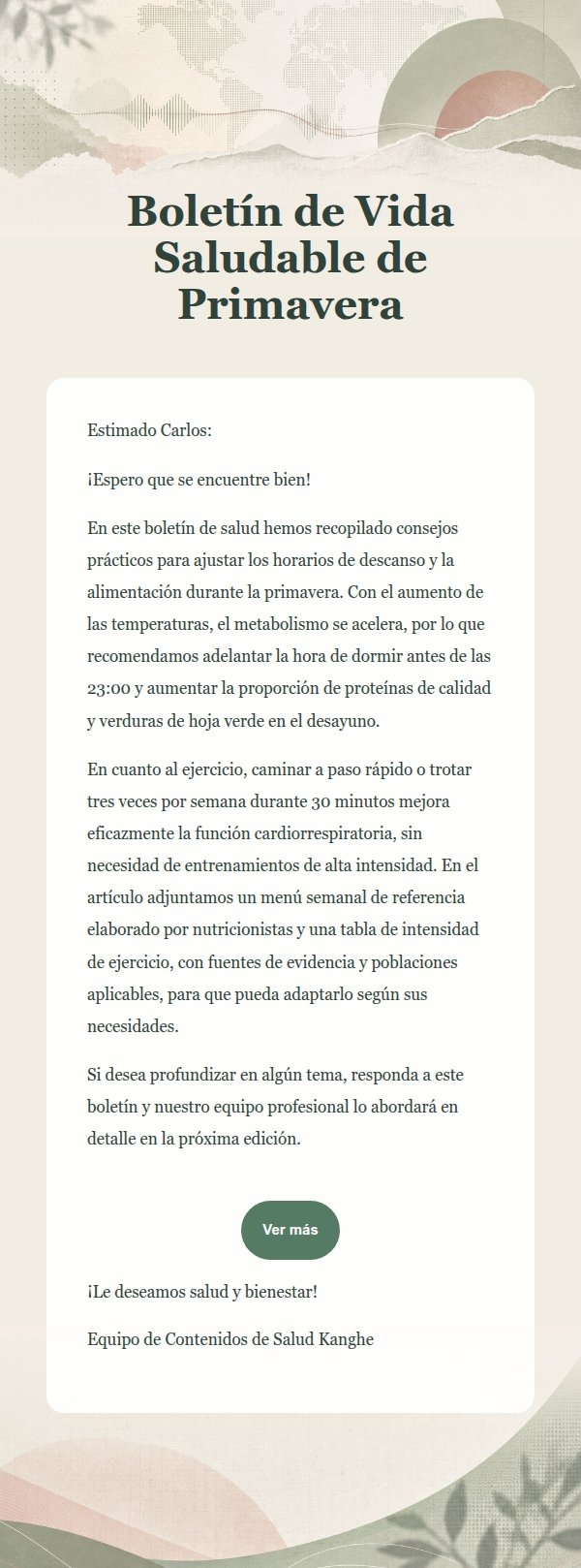 Boletín de Vida Saludable Salvia y Rosa