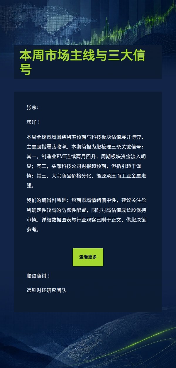 深蓝酸橙市场信号财经简报