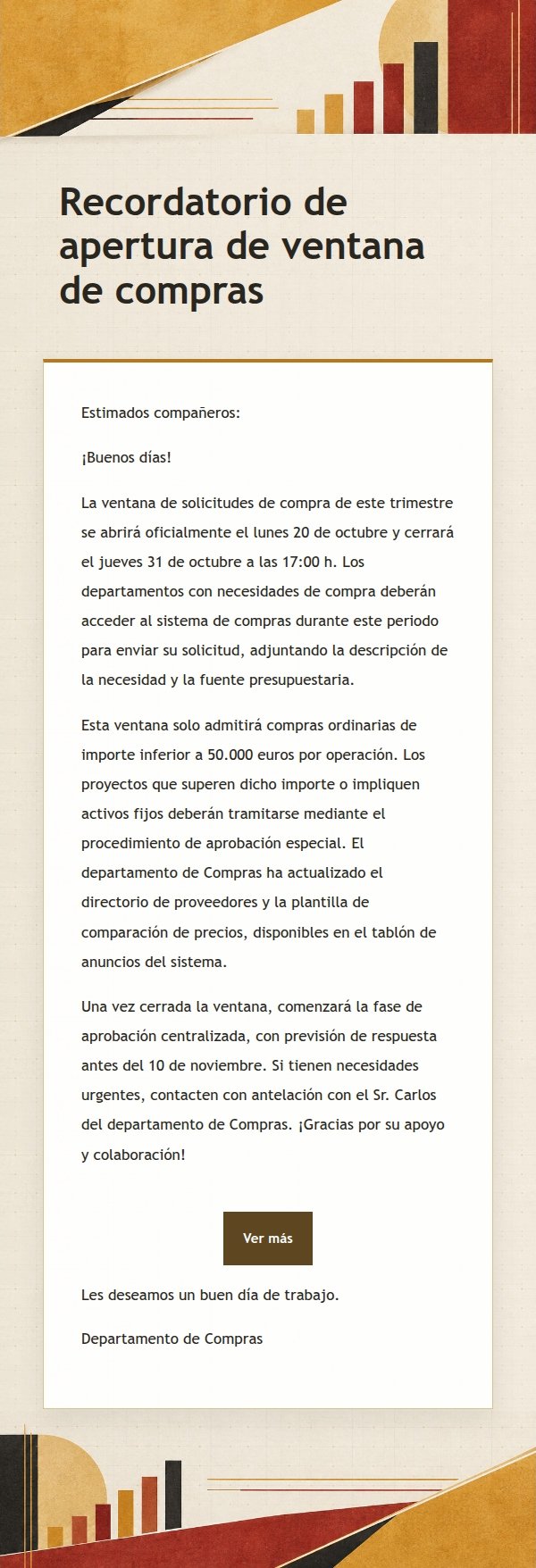 Recordatorio de Presupuesto Ocre 2