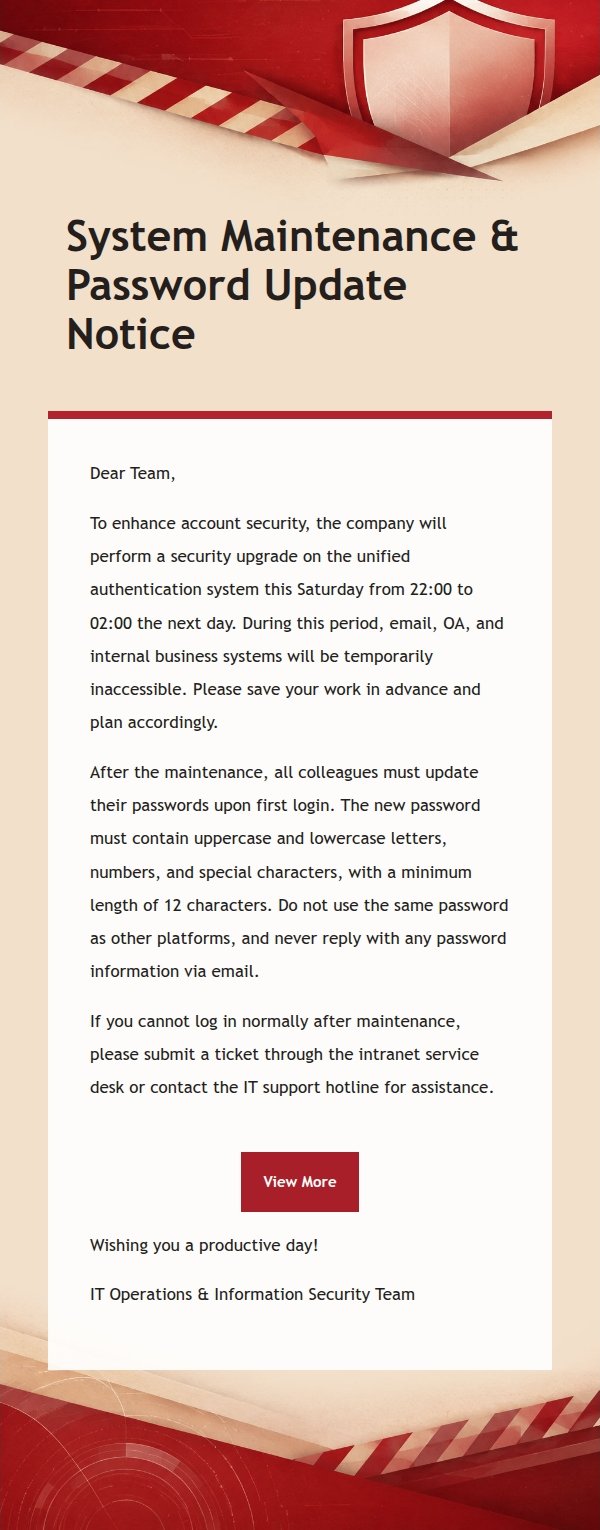 Red & Cream Security Alert Email 2