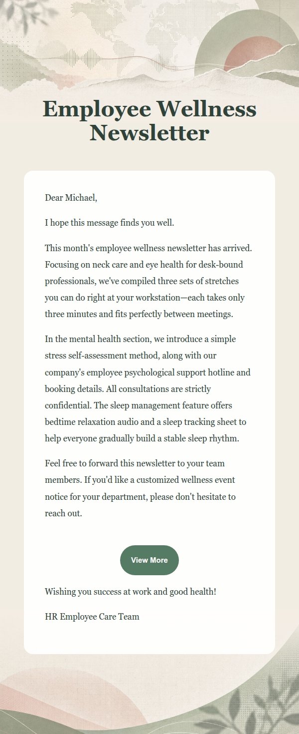 Sage Wellness Newsletter Email 2